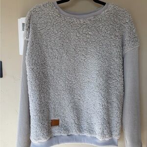 New Cozy Gray Sherpa Sweater